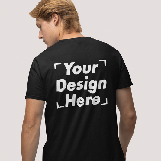 CUSTOM PRINTED T-SHIRTS - SMALL FRONT + BACK HTV DESIGN