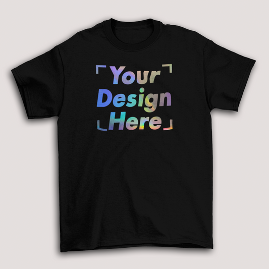 HOLOGRAPHIC HTV T-SHIRTS - LARGE FRONT DESIGN